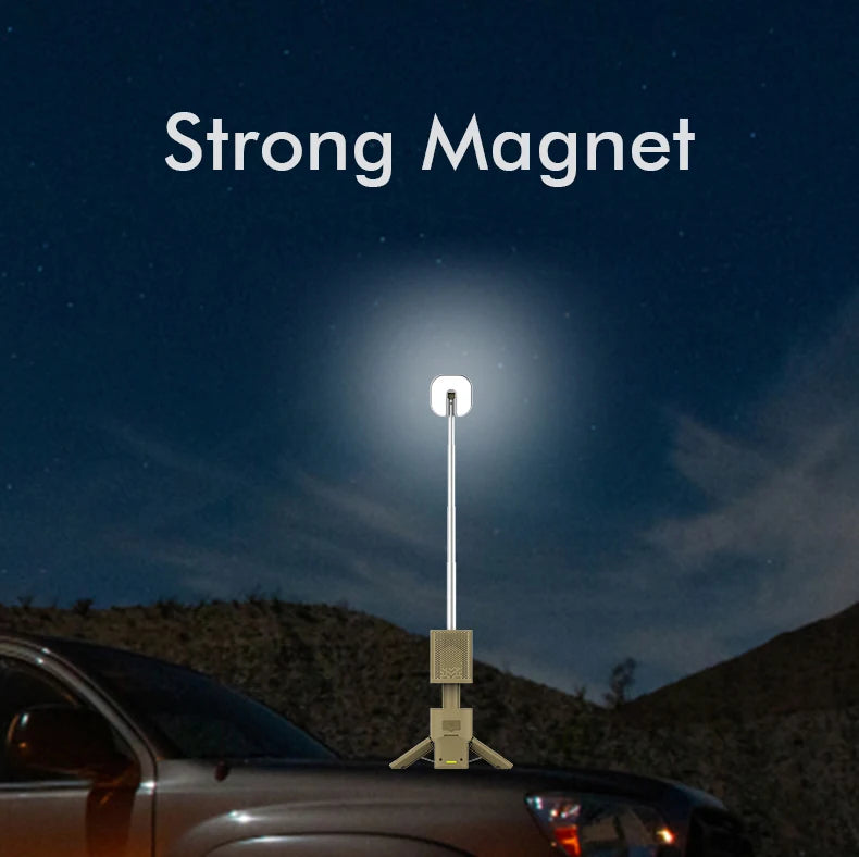 "Adjust, Illuminate, Explore: Telescopic Stand for Every Adventure!"